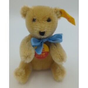 Steiff Mohair Miniature Sitting Bear 3 1/2"  0210/12 Button & Tag